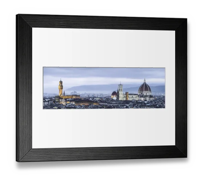 Framed Print : View of Florence with Palazzo Vecchio and Santa Maria del Fiore