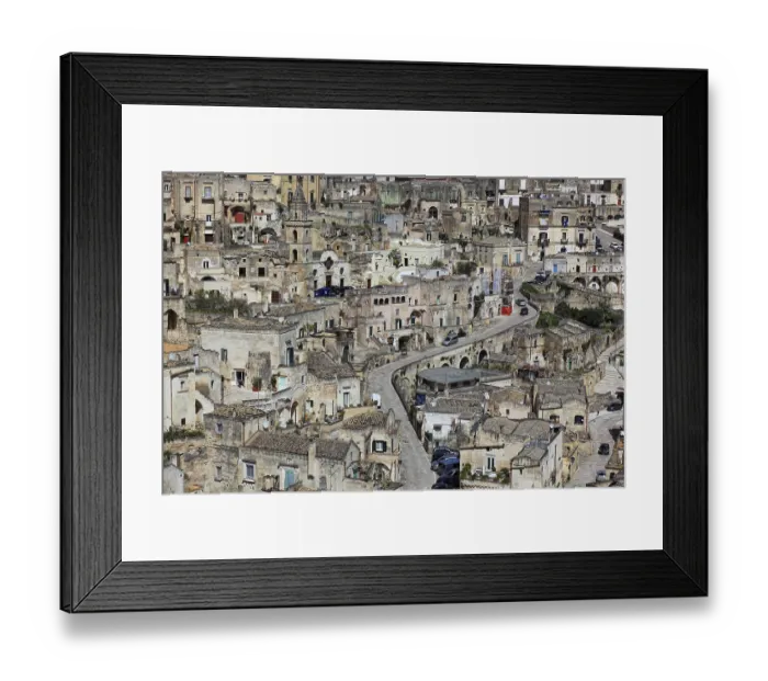 Framed Print : Historic centre, Sassi di Matera cave dwellings Framed Print : Historic centre, Sassi di Matera cave dwellings