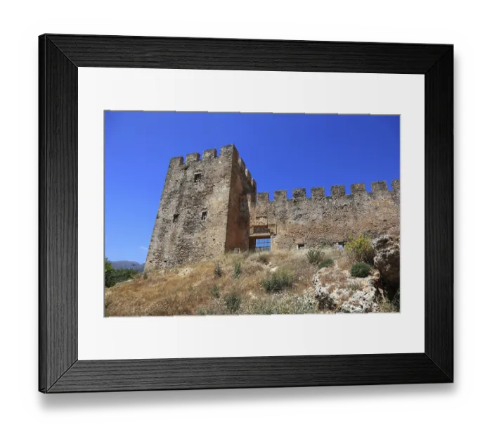 Framed Print : Frangokastello Fortress on the south coast of the Mediterranean island