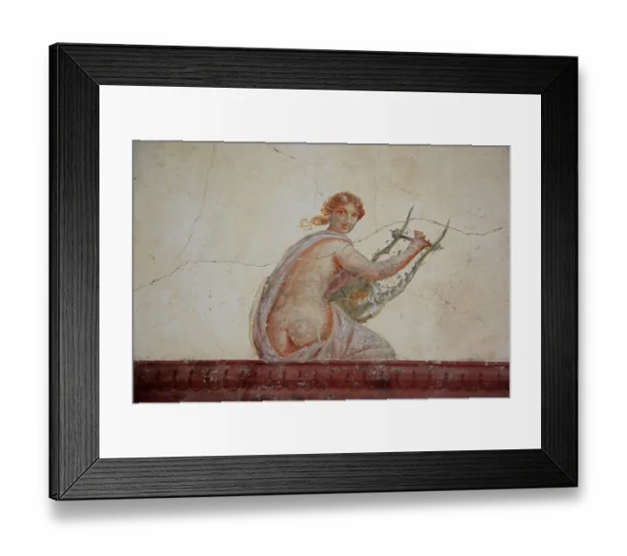 Framed Print : Wall fresco in the Historic Villa San Marco