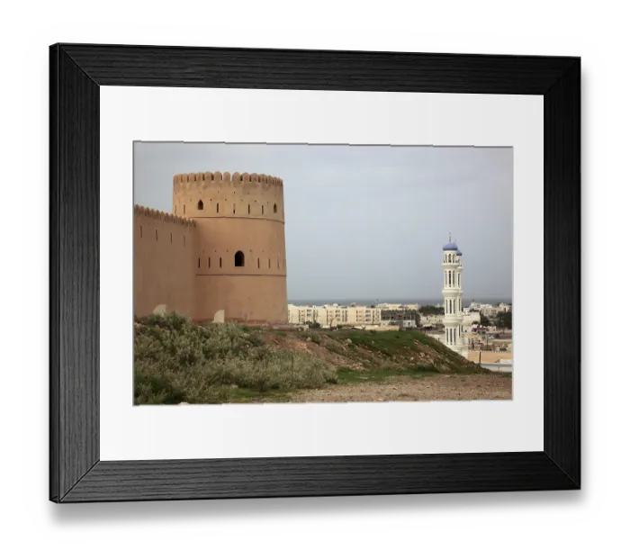 Framed Print : Fort Sinesilas in Sur, Oman, Asia