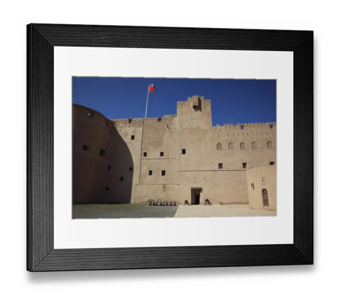 Framed Print : Jabrin Castle or Jabreen Castle is a medieval residential castle in the desert of Oman