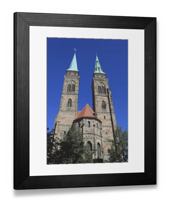 Framed Print : In the old town of Nuremberg, St Sebald's Church