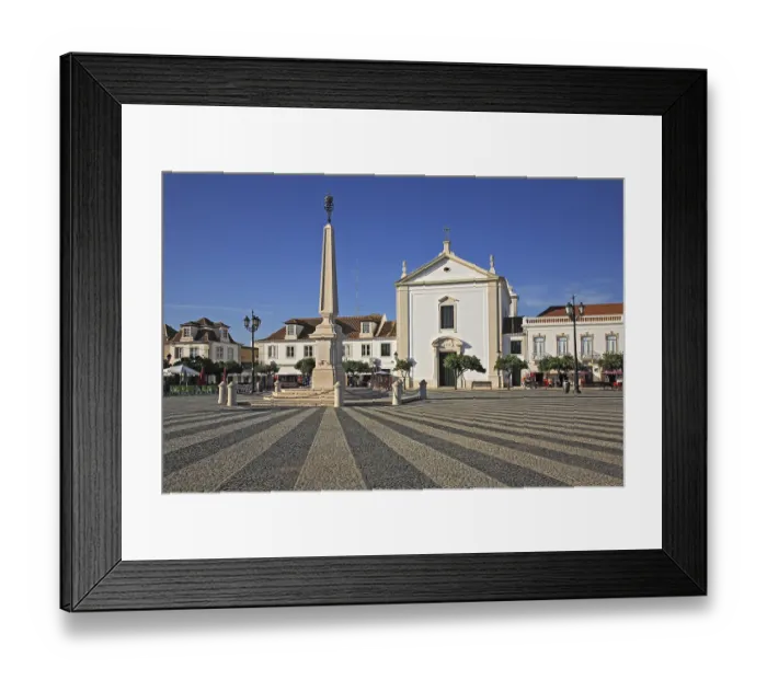 Framed Print : Praca do Marques de Pombal square in Vila Real de Santo Antonio Framed Print : Praca do Marques de Pombal square in Vila Real de Santo Antonio
