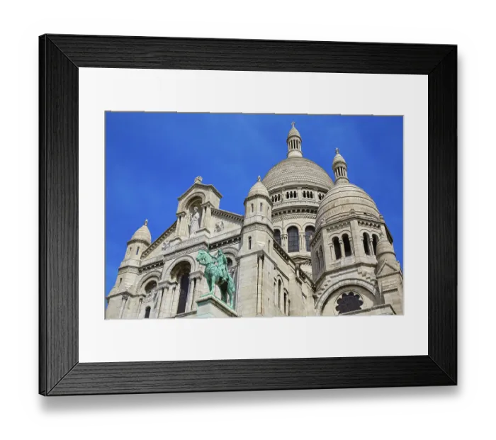 Framed Print : Sacre Coeur Basilique in Montmartre Paris at France