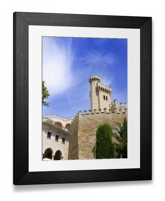 Framed Print : Almudaina palace in Palma de Mallorca from Majorca island from Spain Framed Print : Almudaina palace in Palma de Mallorca from Majorca island from Spain
