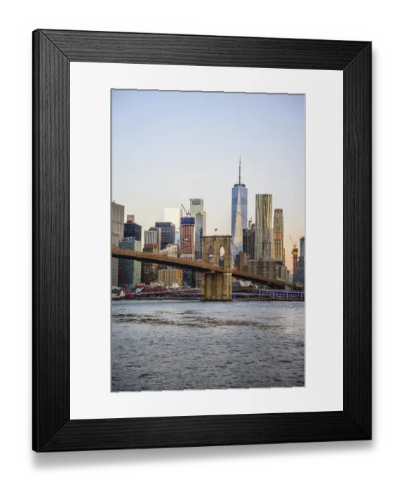 Framed Print : Brooklyn Bridge at sunrise