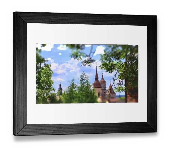 Framed Print : The collegiate church is a sight in the historic centre of the old town