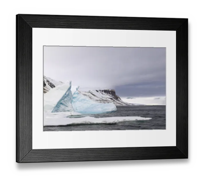 Framed Print : Iceberg, glacier ice, Alkefjellet Framed Print : Iceberg, glacier ice, Alkefjellet