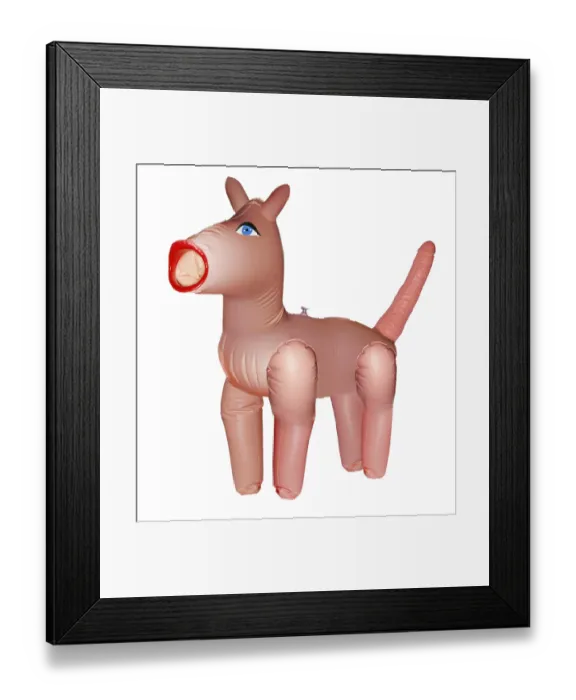 Framed Print : Dog as sex doll, Berlin, Germany Framed Print : Dog as sex doll, Berlin, Germany
