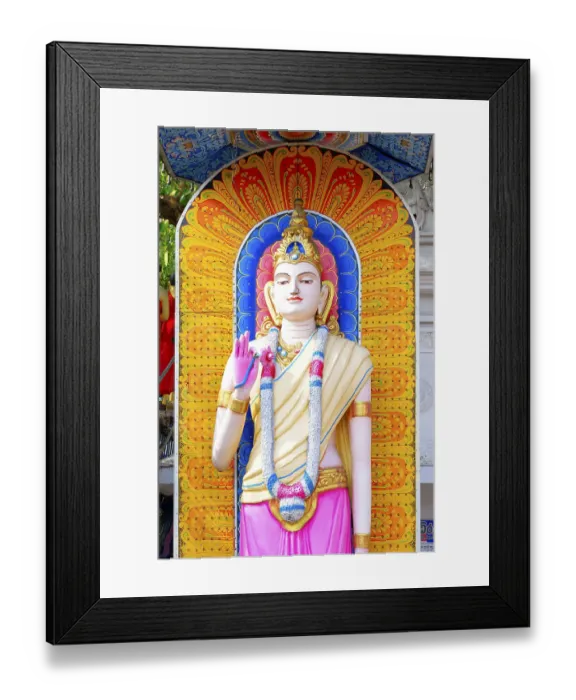 Framed Print : Buddha statue at the entrance of a temple Framed Print : Buddha statue at the entrance of a temple