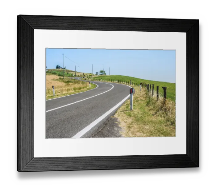 Framed Print : Roads in San Marino. Sunny day
