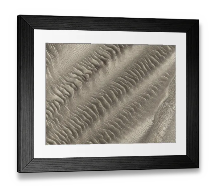 Framed Print : Patterns in the sand of the Namib Desert