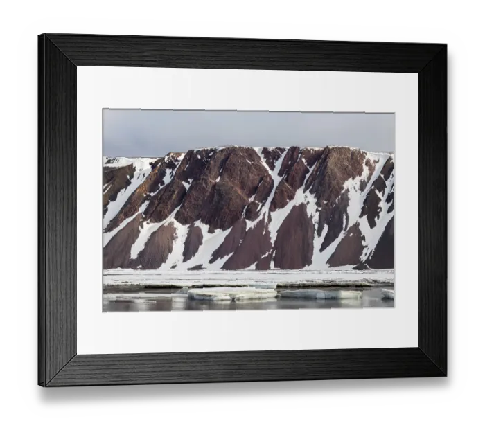 Framed Print : Drift ice, sea ice, sea, mountain range Framed Print : Drift ice, sea ice, sea, mountain range