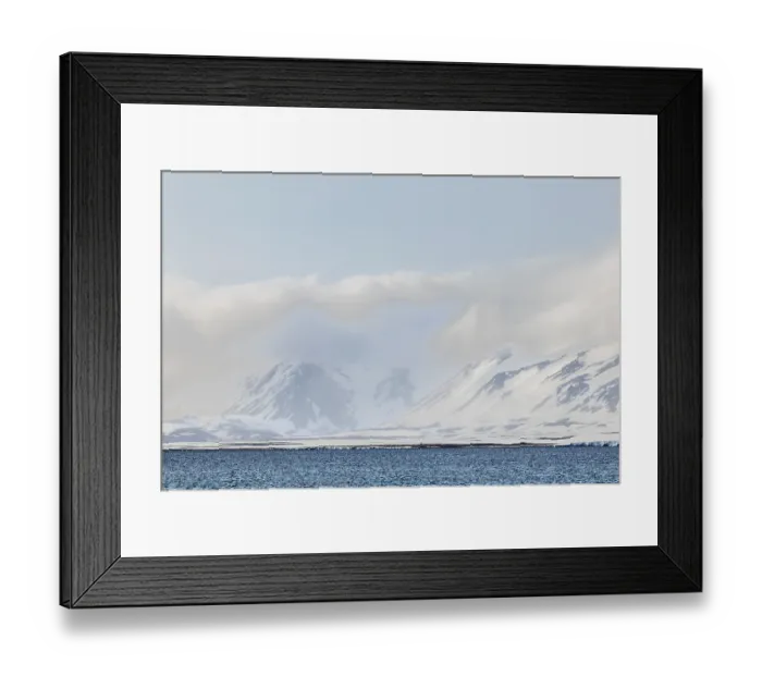 Framed Print : Sea, mountain range, Eolusneset
