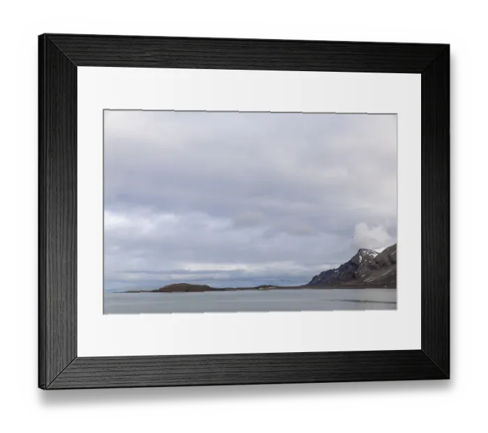 Framed Print : Bay, Sea, Mountain, Bamsebu, Spitsbergen, Svalbard Framed Print : Bay, Sea, Mountain, Bamsebu, Spitsbergen, Svalbard