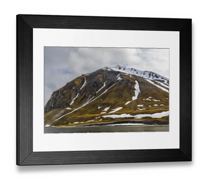 Framed Print : Mountain peak, arctic spring, Recherchebreen Framed Print : Mountain peak, arctic spring, Recherchebreen