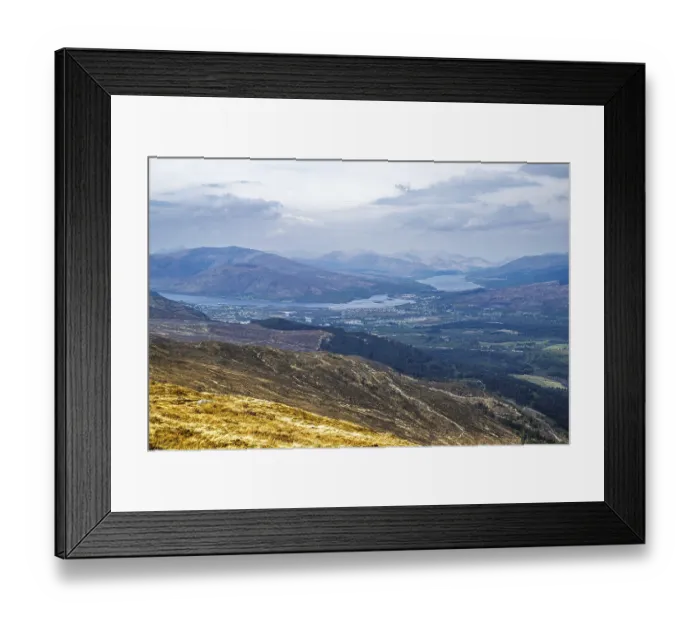 Framed Print : View from Nevis Range Mountains Framed Print : View from Nevis Range Mountains