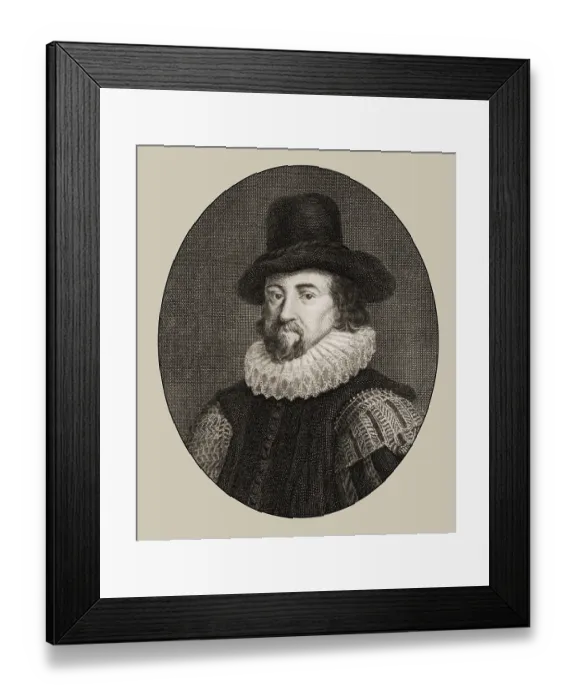 Framed Print : Portrait of Sir Francis Bacon, Baron Baco of Verulam
