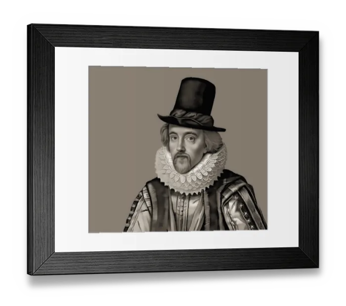 Framed Print : Portrait of Sir Francis Bacon, Baron Baco of Verulam