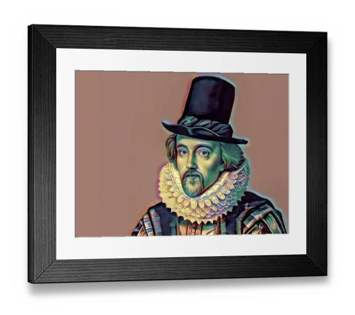 Framed Print : Portrait of Sir Francis Bacon, Baron Baco of Verulam
