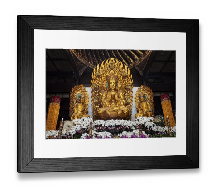 Framed Print : Golden Buddha, House of Prayer