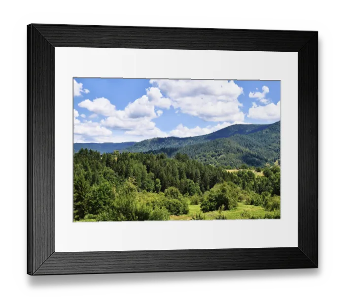 Framed Print : Forest-covered hills in Forbach, Germany Framed Print : Forest-covered hills in Forbach, Germany