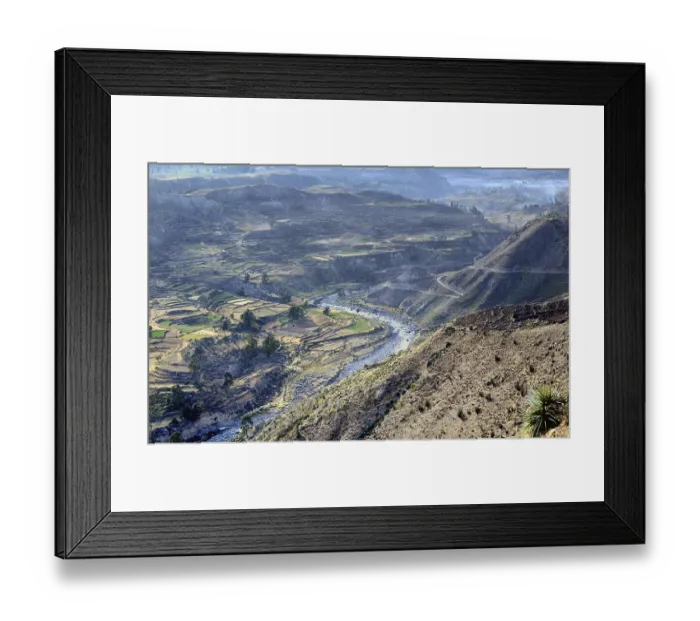 Framed Print : Typical mountain bird eye view landscape Framed Print : Typical mountain bird eye view landscape