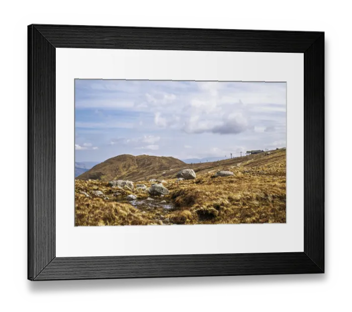 Framed Print : View of Nevis Range Mountains, Grampian Mountains Framed Print : View of Nevis Range Mountains, Grampian Mountains
