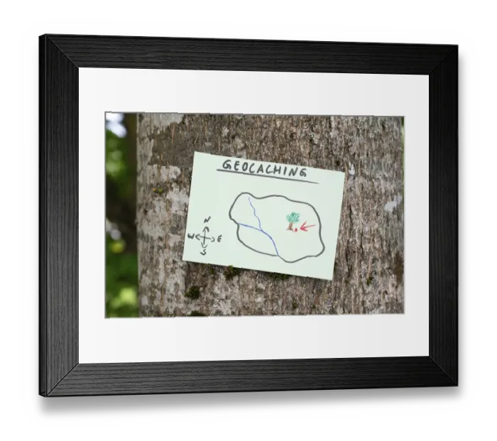 Framed Print : Geocaching, outdoor recreational activity Framed Print : Geocaching, outdoor recreational activity