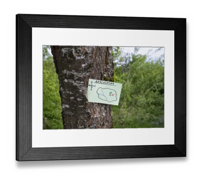 Framed Print : Geocaching, outdoor recreational activity Framed Print : Geocaching, outdoor recreational activity