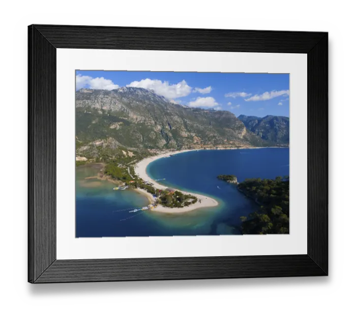 Framed Print : Aerial view of a picturesque coastline with sandy beach Framed Print : Aerial view of a picturesque coastline with sandy beach