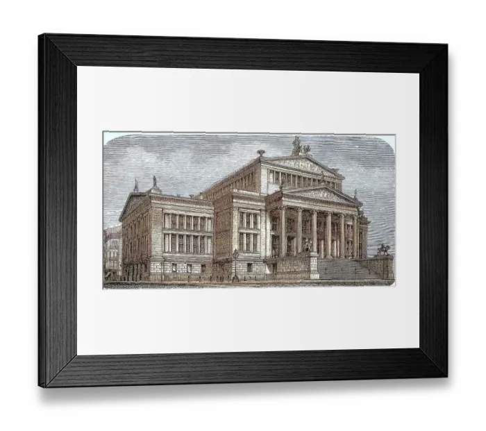 Framed Print : The Royal Theatre of Berlin, built by Schinkel Framed Print : The Royal Theatre of Berlin, built by Schinkel