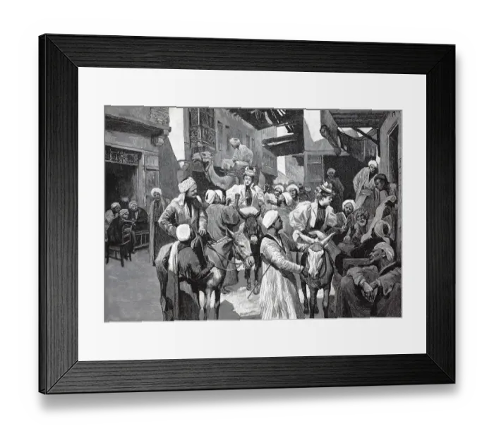 Framed Print : Street trading in Cairo, Egypt