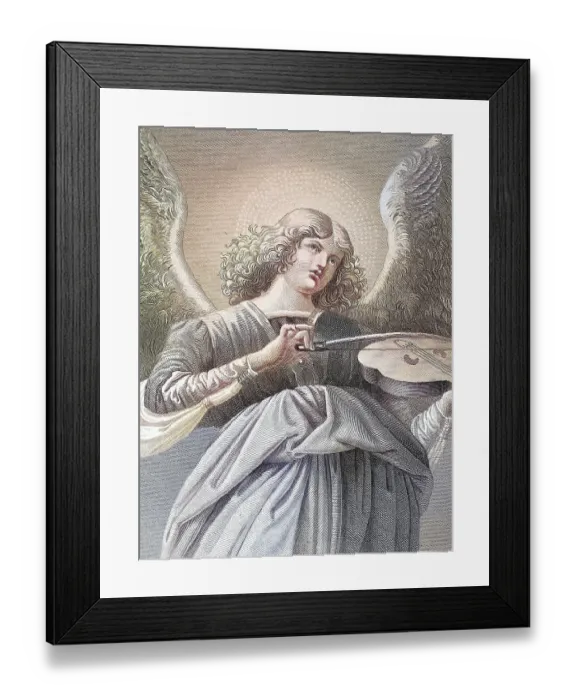 Framed Print : Music-making angel with a violin