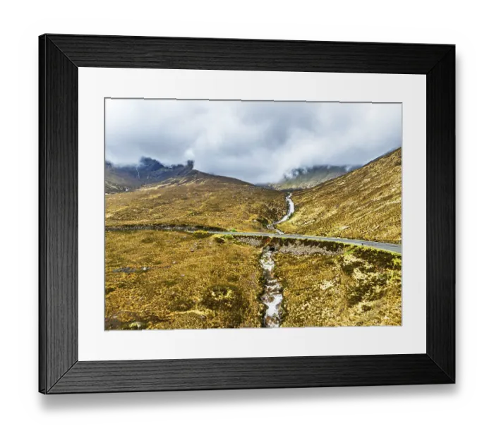 Framed Print : Eas a Bhradain Waterfall from drone Framed Print : Eas a Bhradain Waterfall from drone