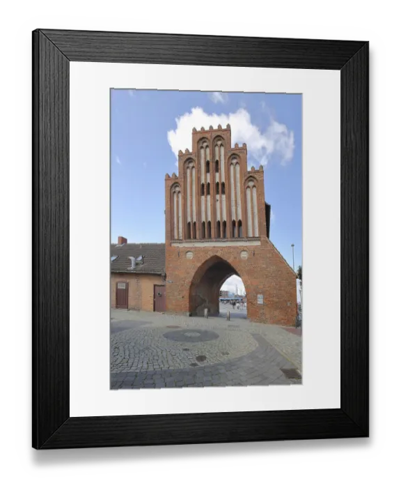 Framed Print : Historic water gate as part of the former city fortifications Framed Print : Historic water gate as part of the former city fortifications