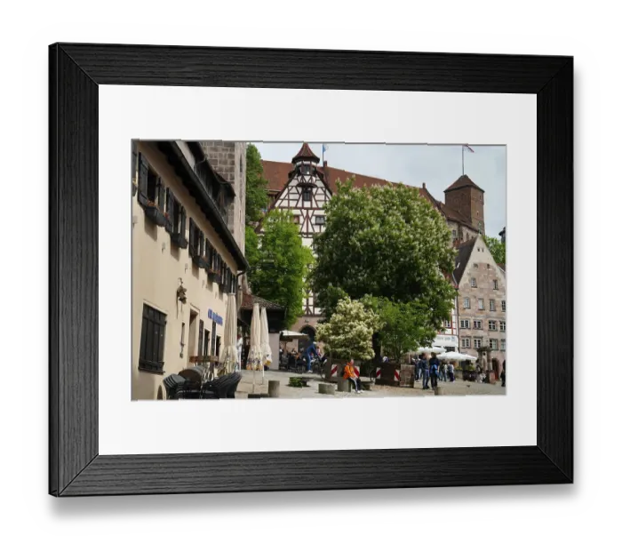 Framed Print : Tiergartnertorplatz, half-timbered houses in the Old Town