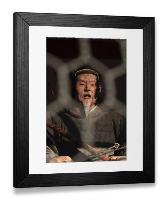 Framed Print : A gate guardian at Yasaka Shrine in Kyoto city