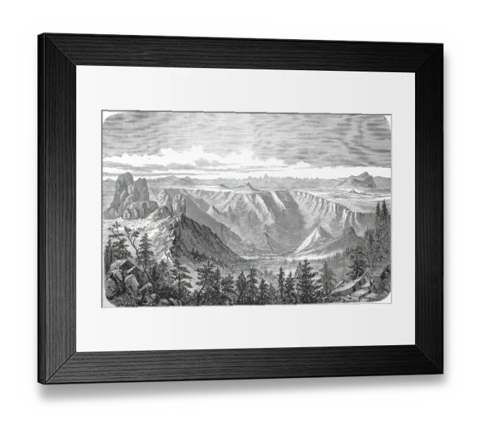 Framed Print : Blick auf das Hochland von Senase