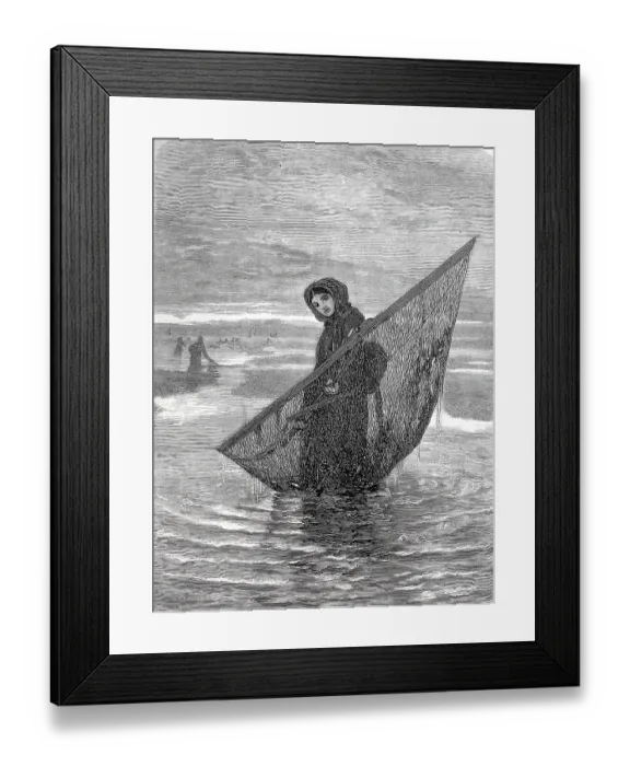 Framed Print : Madchen, Garnelenfischerin Framed Print : Madchen, Garnelenfischerin
