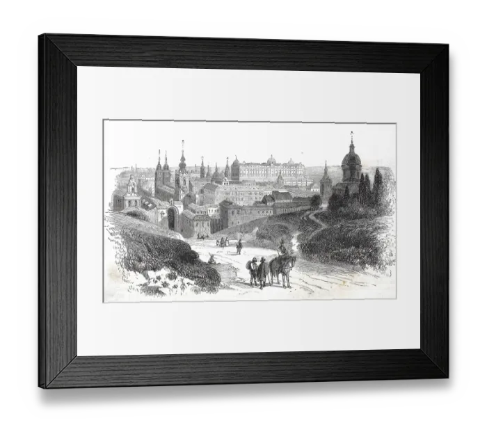 Framed Print : Ansicht von Madrid im Jahre 1870