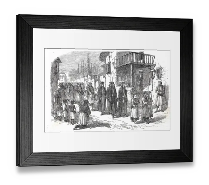 Framed Print : Ein Begrabnis in Eleusis, 1878