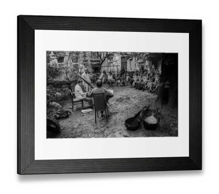 Framed Print : Germany, Berlin, 22.06.1992, Concert in the backyard