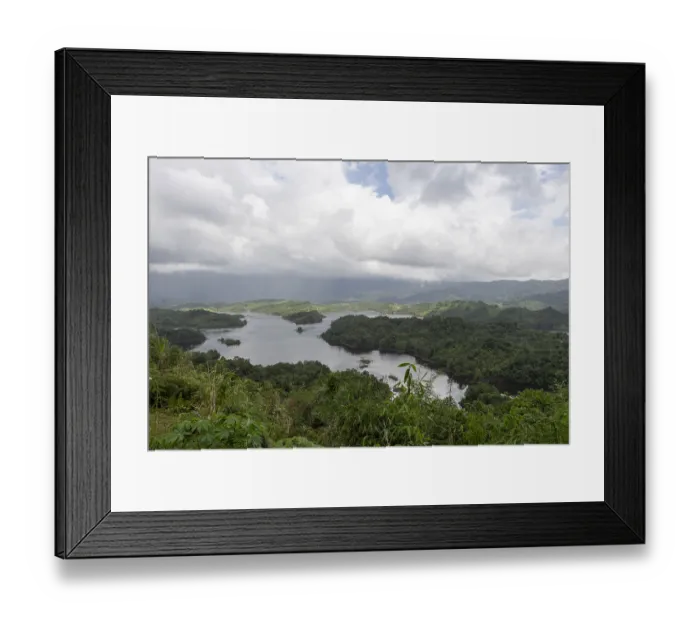 Framed Print : Sweeping views over a lake, surrounded by mountains and forests Framed Print : Sweeping views over a lake, surrounded by mountains and forests