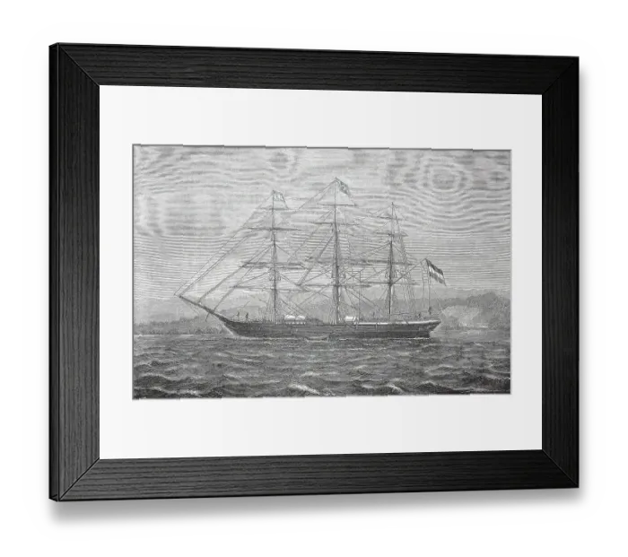 Framed Print : Der groBte Dreimaster Norddeutschlands