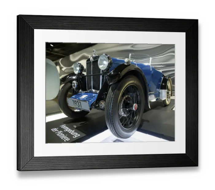 Framed Print : Blue vintage car from 1931 in the museum Framed Print : Blue vintage car from 1931 in the museum