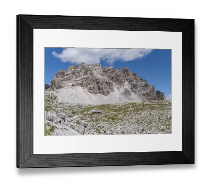Framed Print : Panoramic trail in front of the mighty rock faces of the Dolomites Framed Print : Panoramic trail in front of the mighty rock faces of the Dolomites