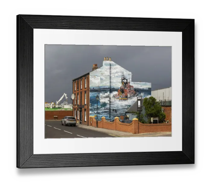 Framed Print : Lifeboat mural by Durham Spray Paints