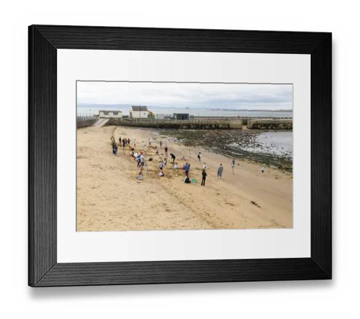 Framed Print : Children enjoying summer holiday activities on sandy beach Framed Print : Children enjoying summer holiday activities on sandy beach